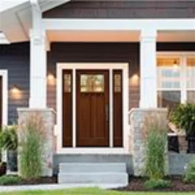 Craftsman-style entry door & trim detail